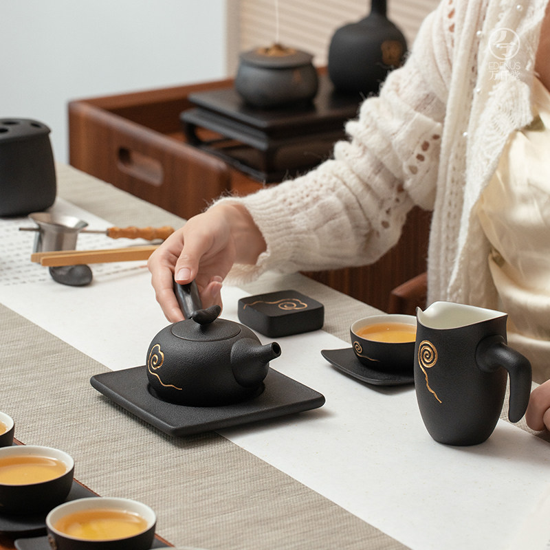 万仟堂茶具套装家用高档轻奢陶瓷功夫茶具整套高端送礼茶具初茶,淘宝优惠券,粉丝福利购,淘宝优惠卷