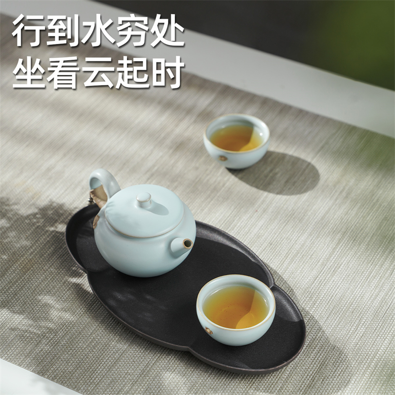 万仟堂功夫茶具套装女士精致茶具一人泡茶具套装家用轻奢高档云起-图2