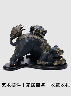 万仟堂太师少师陶瓷艺术品摆件