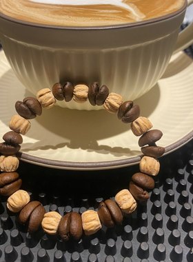 咖啡豆手串新中式手作百香籽手链