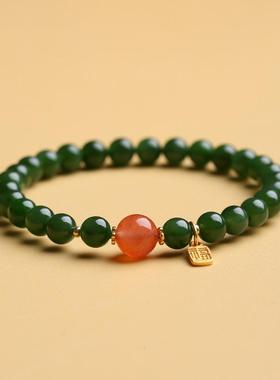 手串仿玉石福牌轻奢小众新中式