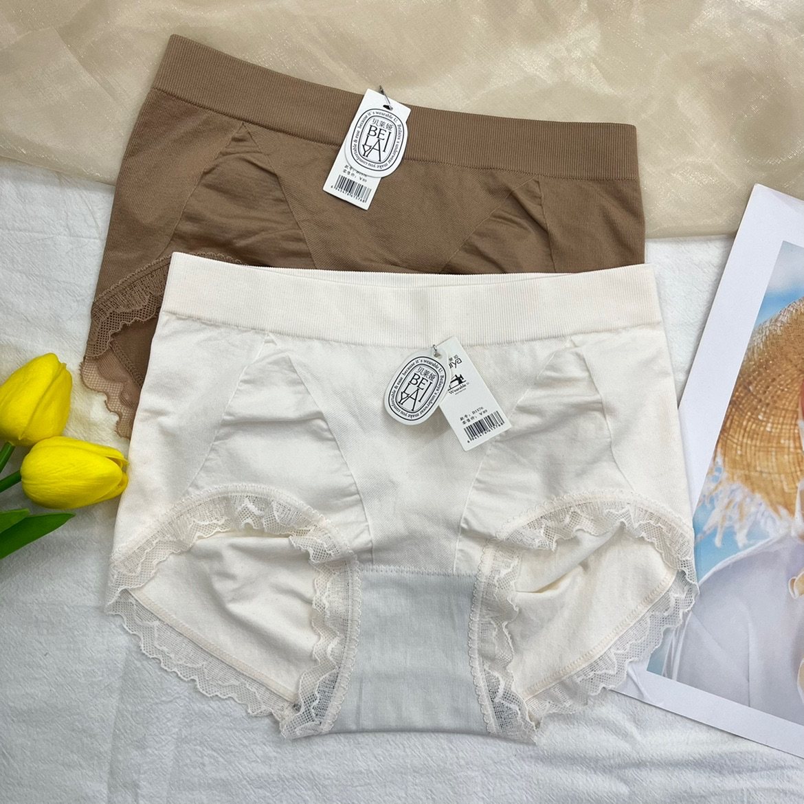 3条包邮贝莱娅1576无缝中腰收腹提臀透气少女蕾丝抗菌档三角短裤,淘宝优惠券,粉丝福利购,淘宝优惠卷