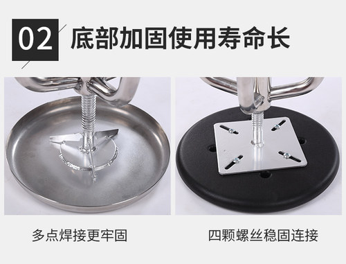 不锈钢丝杆升降酒吧椅PU发泡防静电实验室无尘室食品车间工作凳子 - 图0