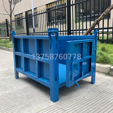 Хранение клетке 铁框重型铁板箱周转箱毛坯箱金属仓储笼铁皮屑堆垛箱推车