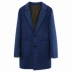 Mùa xuân hai mặt áo khoác nam Albaka phiên bản Hàn Quốc của áo khoác dài áo gió alpaca len len màu xanh - Áo len jacket nam Áo len