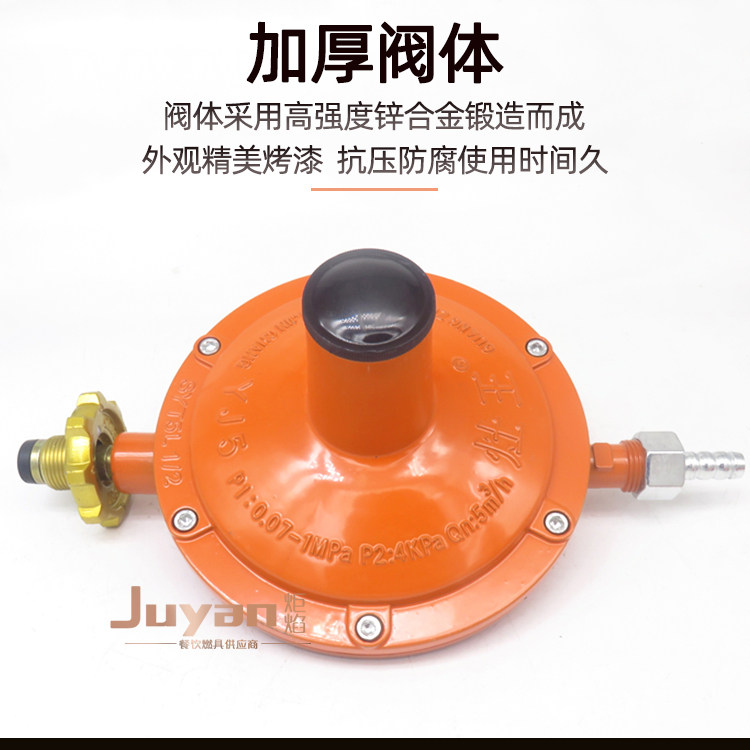 灶王大流量YJ5立方2立方商用煤气阀低压减压阀液化气50kg钢瓶阀门