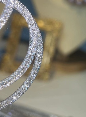 闪闪亮亮 两色施华洛水晶项链百搭简约素链漫天星河颈链