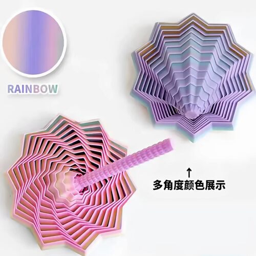 3D打印视错觉折叠儿童玩具多边形萝卜塔解压螺旋立体设计玩具 - 图1