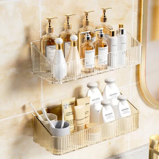 Bathroom storage rack wall-mounted storage