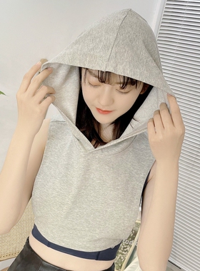 春秋薄棉卫衣百搭风装饰帽假领子