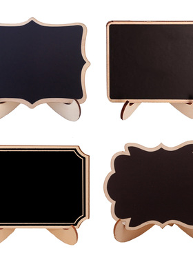 木质工艺品创意家居摆件小黑板留言板餐厅吧台派对装饰pvc黑板片