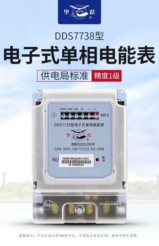 上海毕跃电表家用出租房单相电子式电能表220v高精度智能电度表 - 图0