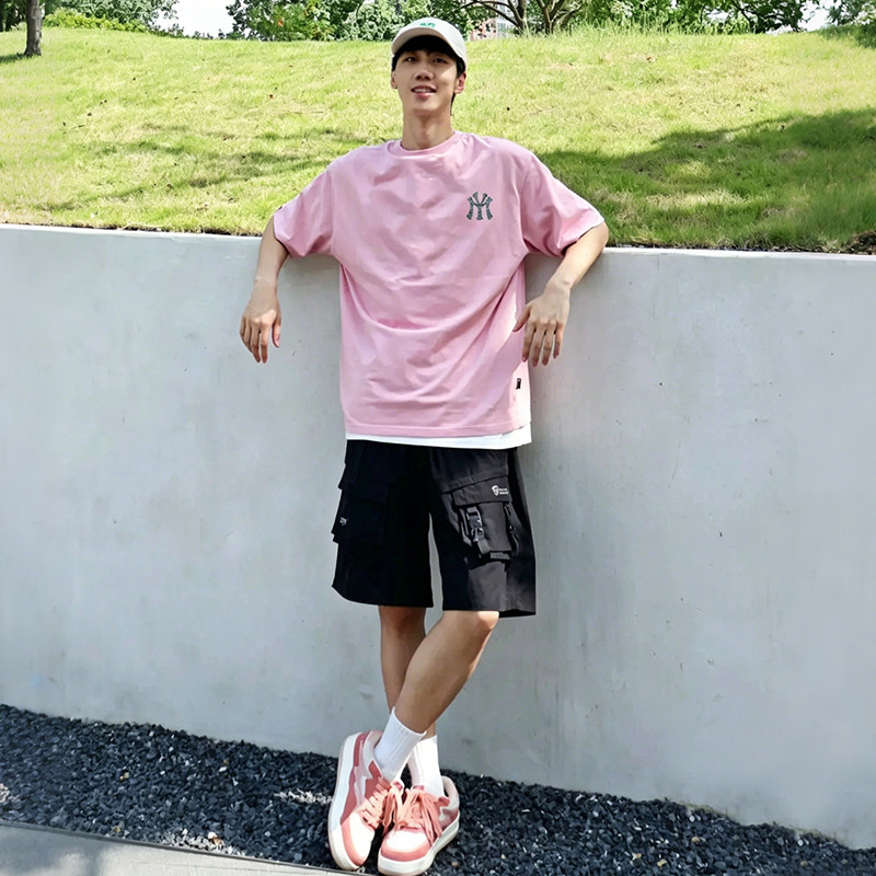 MYJU官方正品夏季情侣纯棉短袖26新款T恤男女潮流圆领短袖成人2A5