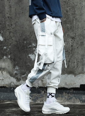 Prowow Streetwear Men's Multi Pockets Cargo Harem Pa