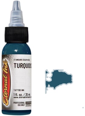 异绣堂纹身器材 进口纹身色料一盎司伊特诺若青蓝色Turquoise