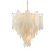 Postmodern feather glass piece model house chandelier