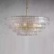 French glass living room and dining room chandelier