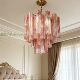Murano pink new living room lamp retro bedroom chandelier French mid-century style villa restaurant designer lamps