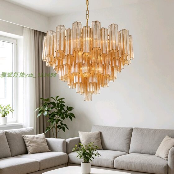 French living room MURANO art glass light luxury chandelier Italian style medieval style villa hotel bedroom restaurant chandelier