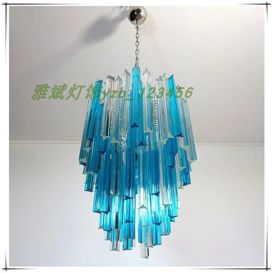 French retro foreign trade glass living room chandelier designer French retro restaurant bar island crystal chandelier