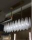 Postmodern feather glass piece model house chandelier