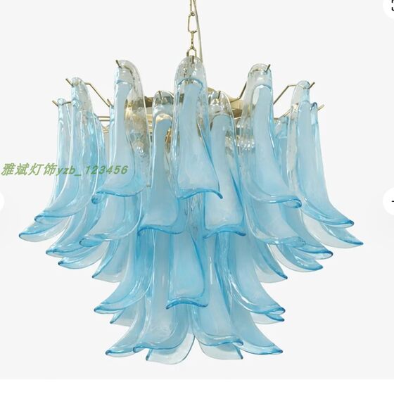 French light luxury living room main light, medieval glass tube ceiling lamp, American retro bedroom and restaurant atmosphere lamps
