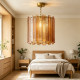 2026 new gradient glass chandelier American retro villa design bedroom bedside lamp model room decorative lamps