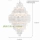 French light luxury glass staircase long chandelier Murano medieval atmosphere high-end living room empty villa duplex building