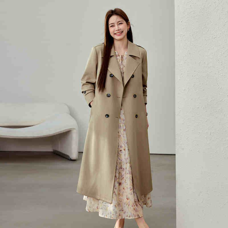 【气质英伦风松弛巴恩风廓形风衣】纤莉秀大码女装胖mm2025春新款,淘宝优惠券,粉丝福利购,淘宝优惠卷