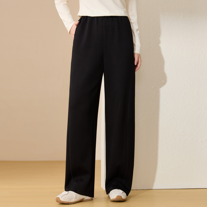 【百搭舒适加绒裤子】纤莉秀大码女装简约休闲裤胖mm2025冬装新款,淘宝优惠券,粉丝福利购,淘宝优惠卷