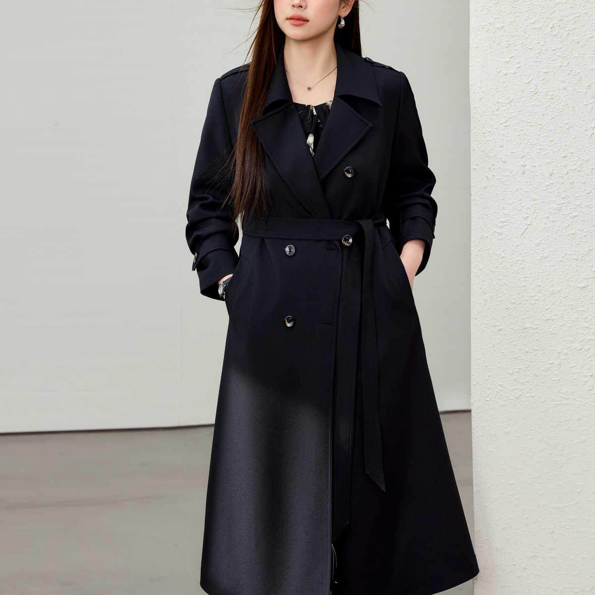 【气质英伦风松弛巴恩风廓形风衣】纤莉秀大码女装胖mm2025春新款,淘宝优惠券,粉丝福利购,淘宝优惠卷