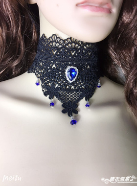 遮盖蕾丝围脖加宽颈链2019新品