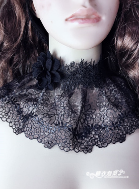 复古锁骨链黑色女王糖衣泡菜蕾丝