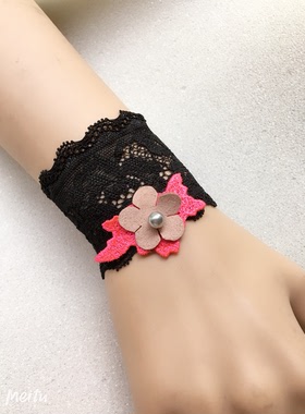 手饰品手腕环糖蕾丝欧美风女
