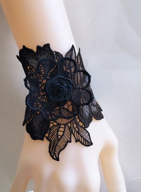 欧美多层手链紫色花朵腕带