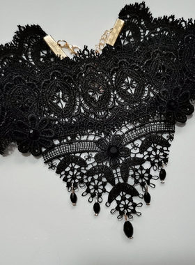 欧美颈链糖蕾丝水波链女