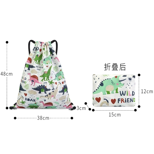 Легкий и тонкий складной мешочек, простой водонепроницаемый рюкзак подходит для мужчин и женщин для путешествий для отдыха, на шнурках