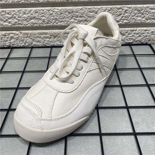 断码处理韩版ins超火真皮系带德训鞋女休闲运动鞋低帮板鞋小白鞋 - 图0