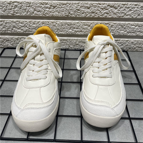 断码处理韩版ins超火真皮系带德训鞋女休闲运动鞋低帮板鞋小白鞋 - 图1