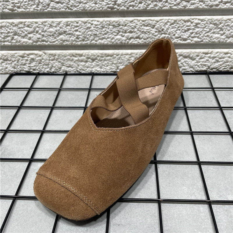 断码处理春季平底真皮玛丽珍鞋交叉松紧带气质一脚蹬芭蕾风女单鞋,淘宝优惠券,粉丝福利购,淘宝优惠卷