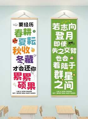 中小学教室布置文化墙贴班级激励学习励志标语辅导班墙面装饰挂画