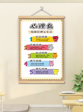 班级心理角布置墙贴幼儿园中小学生心理健康文化挂画装饰情绪疏导