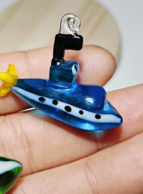 放鱼缸场景模型仿真微缩迷你小海龟鲸鱼骸骨沉船宝箱微潜水艇摆件