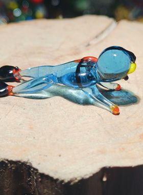 老琉璃diy超小摆件迷你可爱卡通动物小鱼缸布景家居装饰品礼物