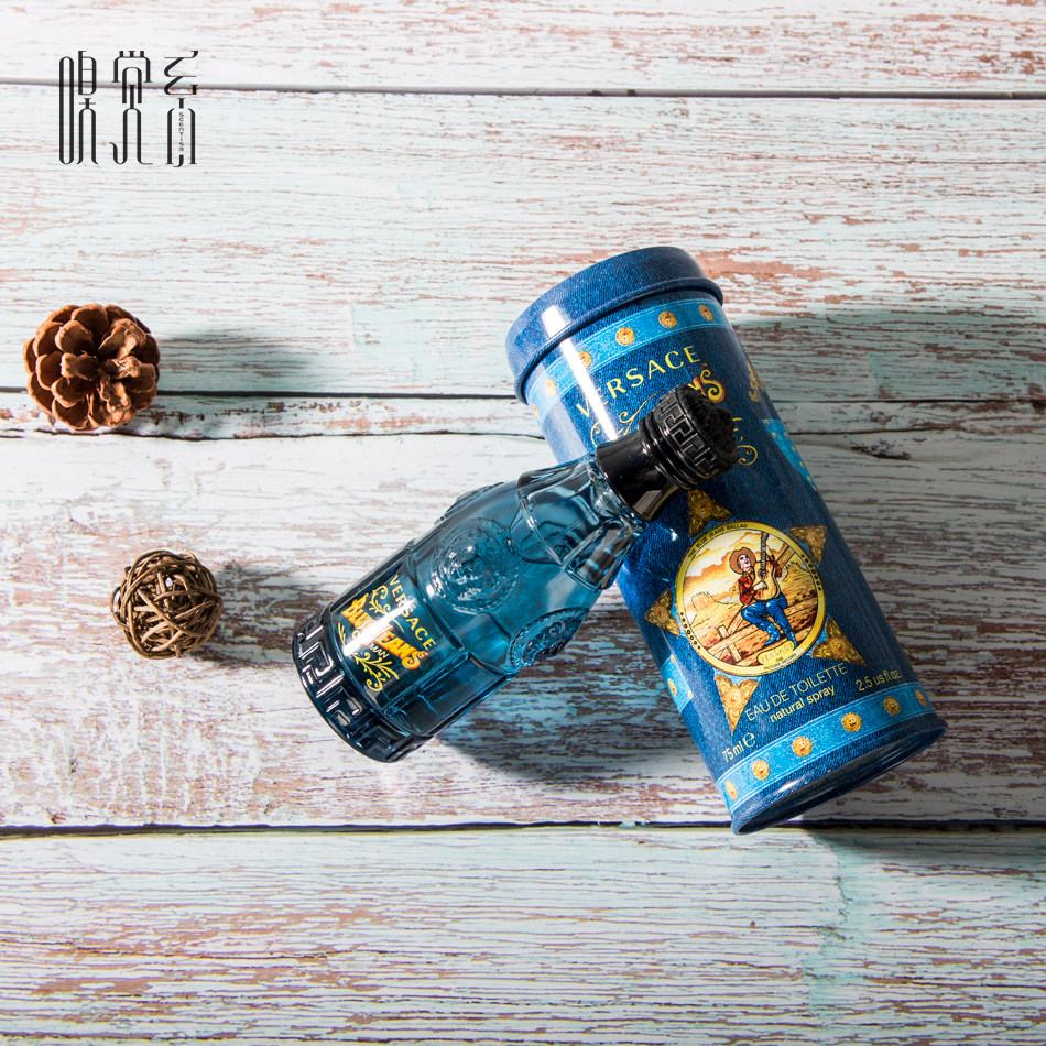 现货VERSACE\/范思哲 蓝牛仔蓝可乐 男士淡香