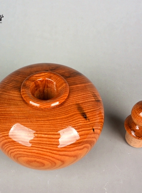 台湾摆件居家风水宝瓶桌面桧木