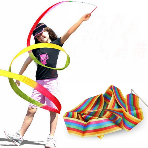 Художественная гимнастика десяти лет, ставшая старше 20 цветов детской гимнастики танцевальная лента, танцевальная лента