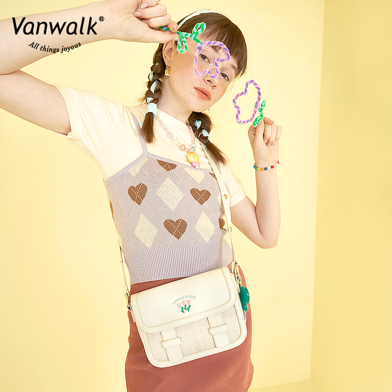 vanwalk caro联名夏季可爱感剑桥包 出走女士包袋