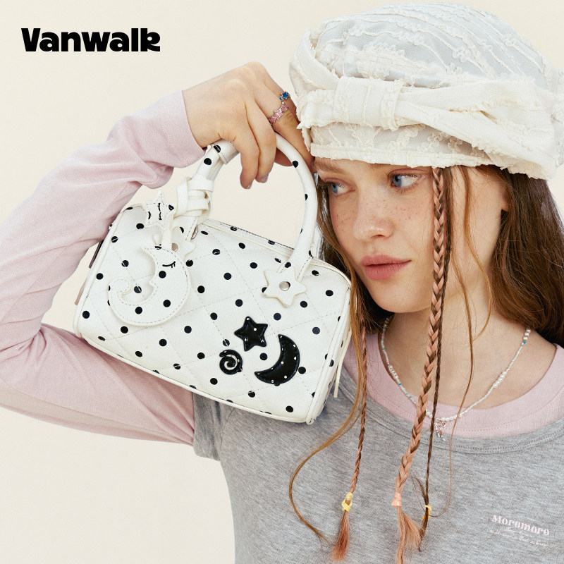VANWALK Starry小众高级感ins枕头包女生通勤波士顿单肩斜挎包,淘宝优惠券,粉丝福利购,淘宝优惠卷