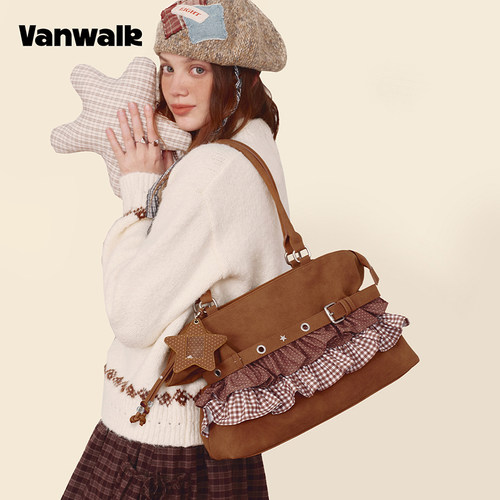 【孙千同款】Vanwalk小众大容量芭蕾托特包女新款通勤手提单肩包 - 图2
